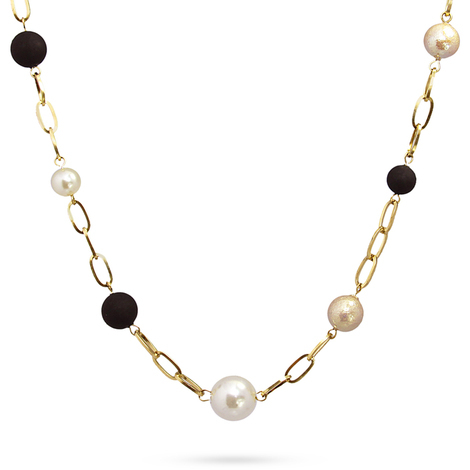 Collana a catena in acciaio con sfere Anartyx
