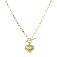 collana a catena in argento 925 gold con cuore