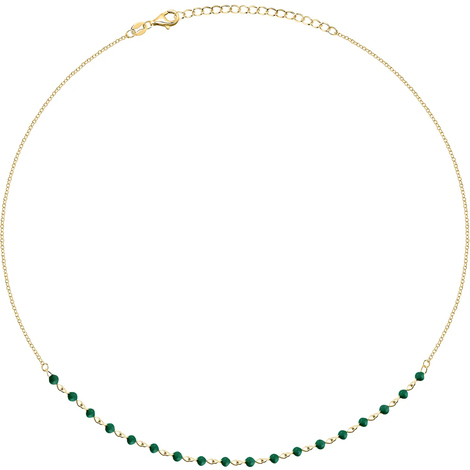 Collana a catena in argento con pietre LPS