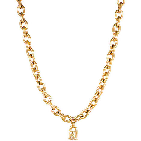 Collana a catena con anelli a clip in acciaio inox placcato oro 18K all'ingrosso per il tuo negozio