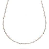 collana a catena piena in oro bianco 9 kt