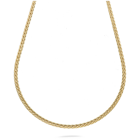 Collana a catena uomo piatta in oro giallo 9 kt