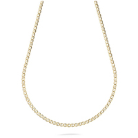 collana a catena uomo vuota in oro giallo 18 kt