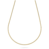 collana a catena uomo vuota in oro giallo 18 kt