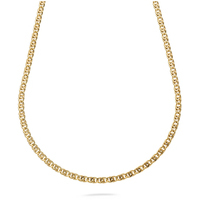 collana a catena uomo vuota in oro giallo 9 kt