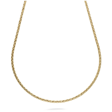 Collana a catena uomo vuota in oro giallo 9 kt