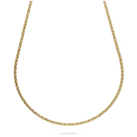 collana a catena uomo vuota in oro giallo 9 kt