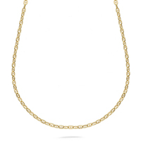 collana a catena uomo vuota in oro giallo 9 kt