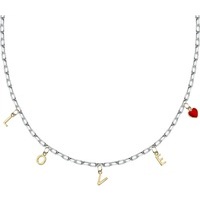 collana acciaio la petite story con lettere love