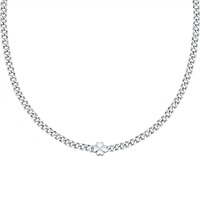 collana acciaio la petite story con quadrifoglio