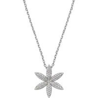 collana amen in argento con fiore 