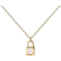 collana catena e lucchetto pdpaola new essentials