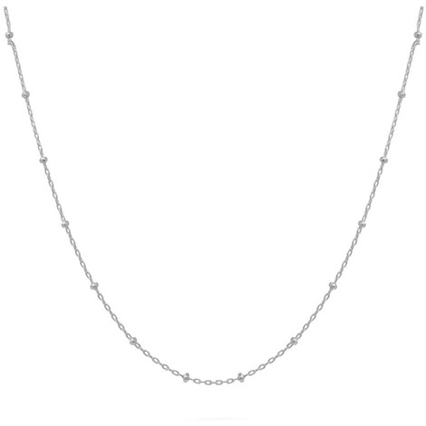 Catena veneziana godronata in oro bianco 18k, 40 cm | GV