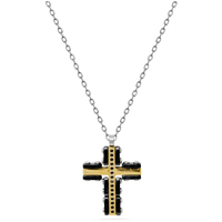 collana con croce centrale in acciaio sognami