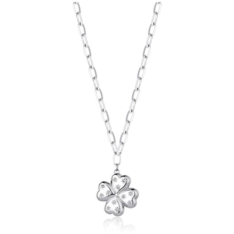 Collana con pendente quadrifoglio S'agapò Stellar