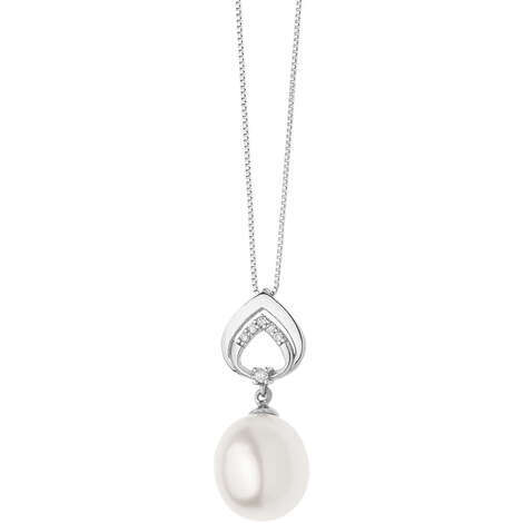 Collana Con Perla E Diamanti Da Donna Di Comete Fantasie