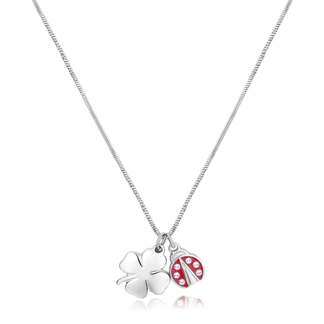 Collana con quadrifoglio e coccinella S'Agapò