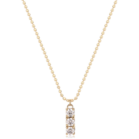 Collana con sfere gold e zirconi bianchi S'Agapò