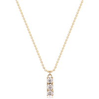 collana con sfere gold e zirconi bianchi s'agap�