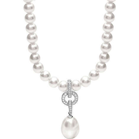 Collana Con Zirconi E Perle Da Donna Di Ambrosia