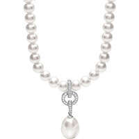 collana con zirconi e perle da donna di ambrosia aag 043