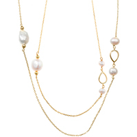 collana da donna a catena multifilo con perle sp