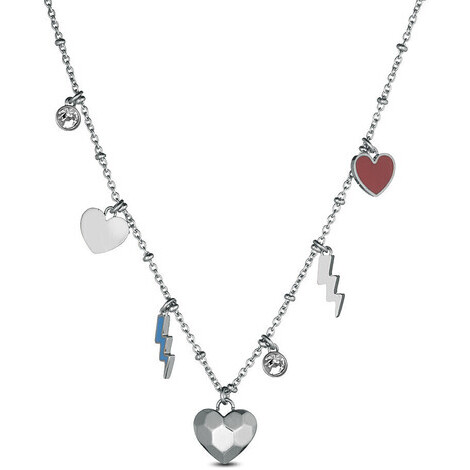 Collana Da Donna Con Cuori E Fulmine In Acciaio Di Ops Objects