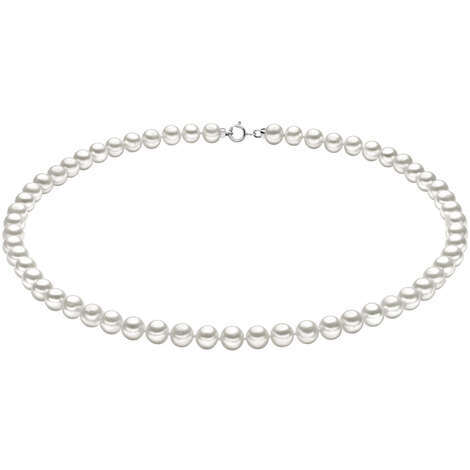 Collana Da Donna Di Comete In Oro Bianco E Perle