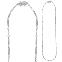 collana da donna in acciaio con zirconi sp