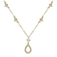collana da donna in oro giallo 9kt con zirconi 