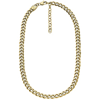 collana da uomo a catena in acciaio fossil 