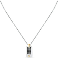collana da uomo in acciaio con centrale maseati 
