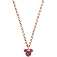 collana disney in acciaio rose gold con cristalli 