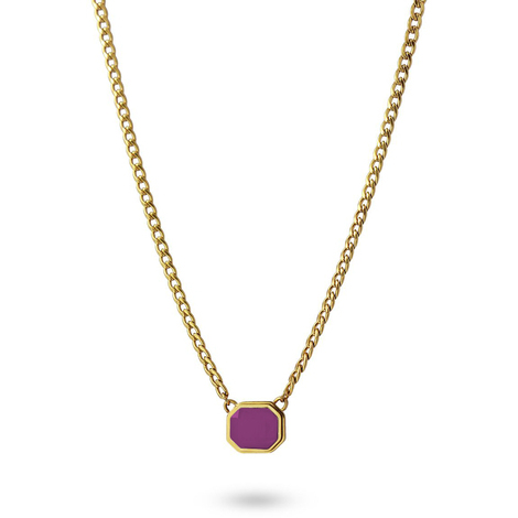 Collana donna con pietra viola Anartxy Sunflower