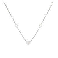 Amen Collana Donna Argento medaglia Madonna Miracolosa Blu
