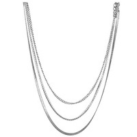 collana donna in acciaio multifilo liujo sparkly