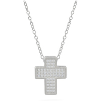 collana donna in argento 925 con croce centrale