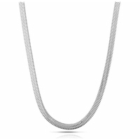 collana donna maglia piatta in acciaio ops silky