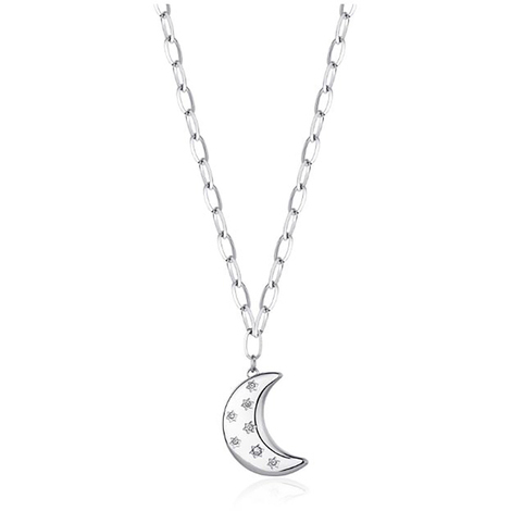 S'Agapõ Collana Donna Girocollo In Acciaio 316L Con Pendente Stella - Collezione Stellar (SSE17)