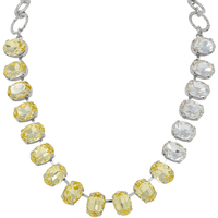 collana evita con cristalli gialli e bianchi