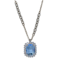 collana evita in ottone con cristallo centrale