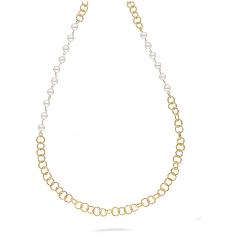 Collana Evita in ottone con perle