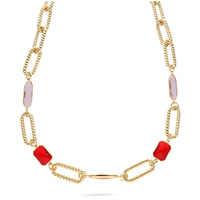 collana evita in ottone gold con cristalli