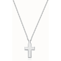 collana in acciaio con croce brosway 