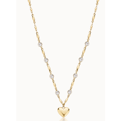 Collana in acciaio con cuore e cristalli Brosway 
