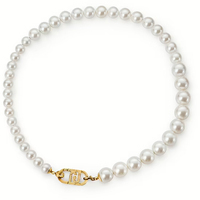 collana in acciaio con perle liu jo 