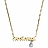 collana in acciaio con scritta 'mama' fossil sadie