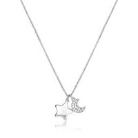 collana in acciaio con stella e luna s'agap 
