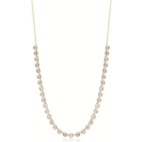 Brosway Collana Donna Symphonia BYM04 - Acciaio 316L Con Cristalli Baguette, Finitura Oro Rosa 14K, Girocollo Regolabile
