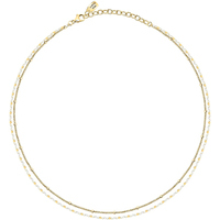 collana in acciaio e perle multifilo lps